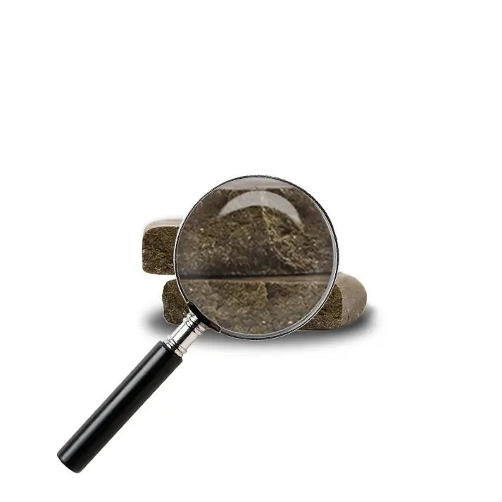 résine de charas indien avec loupe